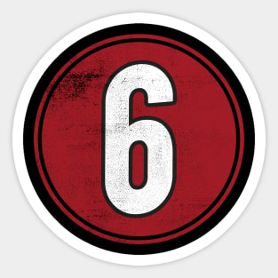 Number Six 6 Sticker